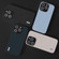 iPhone 15 Pro ABEEL Genuine Leather Wave Black Edge Phone Case - Grey
