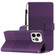 iPhone 15 Pro Diamond Embossed Skin Feel Leather Phone Case - Purple