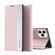 iPhone 15 Pro Side Electroplated Adsorption Leather Phone Case - Pink