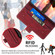 iPhone 15 Pro Stitching Side-Magnetic RFID Leather Phone Case - Red