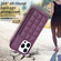 iPhone 15 Pro Grid Card Slot Holder Phone Case - Dark Purple