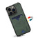 iPhone 15 Pro Denior PU Back Cover Card Slot Holder Phone Case - Green