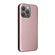iPhone 15 Pro Carbon Fiber Texture Flip Leather Phone Case - Pink