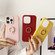 iPhone 15 Pro Litchi Texture Ring Holder Shockproof Phone Case - Yellow