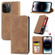 iPhone 15 Pro Retro Skin Feel Magnetic Flip Leather Phone Case - Brown iPhone 15 Pro Retro Skin Feel Magnetic Flip Leather Phone Case - Brown