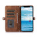 iPhone 15 Plus Zipper Card Slot Buckle Wallet Leather Phone Case - Brown