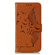 iPhone 15 Pro Feather Pattern Litchi Texture Leather Phone Case - Brown
