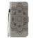 iPhone 15 Pro Sun Mandala Embossing Leather Phone Case - Grey