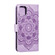 iPhone 15 Pro Mandala Embossing Pattern Horizontal Flip Leather Phone Case - Purple