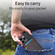 iPhone 15 Pro Denim Texture Leather Skin Phone Case with Card Slot - Black