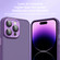 iPhone 15 Pro All-inclusive TPU Edge Acrylic Back Phone Case with Lens Film - Deep Purple