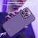 iPhone 15 Pro All-inclusive TPU Edge Acrylic Back Phone Case with Lens Film - Deep Purple