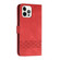 iPhone 15 Pro Cubic Skin Feel Flip Leather Phone Case - Red