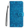 iPhone 15 Pro Embossed Sunflower Leather Phone Case - Blue