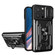 iPhone 15 Pro Sliding Camshield TPU+PC Phone Case with Card Slot - Black