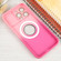 iPhone 15 Pro Gradient Silicone Shockproof Magsafe Phone Case with Lens Film - Pink Rose