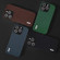 iPhone 15 Pro ABEEL Genuine Leather Luxury Black Edge Phone Case - Coffee