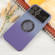 iPhone 15 Pro Gradient Silicone Shockproof Magsafe Phone Case with Lens Film - Grey Purple