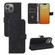 iPhone 15 Pro Skin Feel Magnetic Flip Leather Phone Case - Black