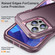 iPhone 15 Pro Life Waterproof Rugged Phone Case - Purple + Pink