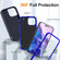 iPhone 15 Pro Life Waterproof Rugged Phone Case - Dark Blue + Royal Blue