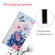 iPhone 15 Pro 3D Colored Drawing Flip Leather Phone Case - Purple butterfly