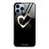 iPhone 15 Pro Colorful Painted Glass Phone Case - Black Love