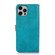 iPhone 15 Pro KHAZNEH Dual-color Cowhide Texture Flip Leather Phone Case  - Blue