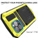 iPhone 15 Pro R-JUST Shockproof Life Waterproof Dust-proof Metal + Silicone Phone Case with Holder - Yellow