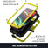 iPhone 15 Pro R-JUST Shockproof Life Waterproof Dust-proof Metal + Silicone Phone Case with Holder - Yellow