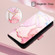 iPhone 15 Pro PT003 Marble Pattern Flip Leather Phone Case - Rose Gold LS005