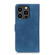 iPhone 15 Pro KHAZNEH Retro Texture Leather Phone Case - Blue