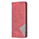 iPhone 15 Pro Rhombus Texture Magnetic Leather Phone Case - Red