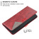 iPhone 15 Pro Rhombus Texture Magnetic Leather Phone Case - Red