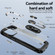 iPhone 15 Pro TPU + PC Lens Protection Phone Case with Ring Holder - Black