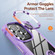 iPhone 15 Pro TPU + PC Lens Protection Phone Case with Ring Holder - Purple
