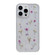 iPhone 15 Pro Gypsophila Flowers Pattern TPU Protective Phone Case - Purple