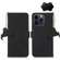 iPhone 15 Pro Genuine Leather Magnetic RFID Leather Phone Case - Black