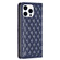 iPhone 15 Pro Diamond Lattice Magnetic Leather Flip Phone Case - Blue