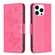 iPhone 15 Pro Embossing Two Butterflies Pattern Leather Phone Case - Rose Red iPhone 15 Pro Embossing Two Butterflies Pattern Leather Phone Case - Rose Red
