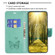 iPhone 15 Pro Embossing Two Butterflies Pattern Leather Phone Case - Green