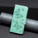 iPhone 15 Pro Embossing Two Butterflies Pattern Leather Phone Case - Green