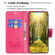 iPhone 15 Pro Max Embossing Two Butterflies Pattern Leather Phone Case - Rose Red