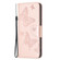 iPhone 15 Pro Max Embossing Two Butterflies Pattern Leather Phone Case - Rose Gold