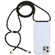 iPhone 15 Pro Transparent Acrylic Airbag Shockproof Phone Protective Case with Lanyard - Black Gold
