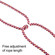 iPhone 15 Pro Transparent Acrylic Airbag Shockproof Phone Protective Case with Lanyard - Rose Red