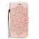 iPhone 15 Pro Mandala Embossing Pattern Horizontal Flip Leather Phone Case - Rose Gold