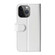 iPhone 15 Pro R64 Texture Horizontal Flip Leather Phone Case - White