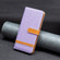 iPhone 15 Pro Color Block Denim Texture Leather Phone Case - Purple