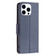 iPhone 15 Pro Litchi Texture Pure Color Flip Leather Phone Case - Blue